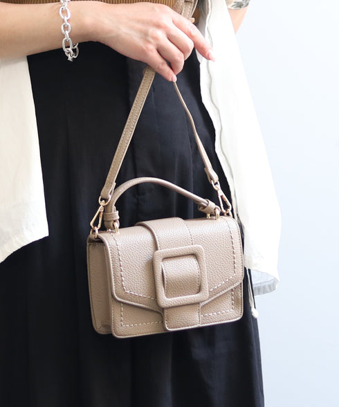 【雑誌掲載】2WAYスクエアバックルショルダーバッグ 12-1091